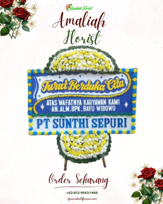 Papan Bunga Duka di Wongkaditi Barat
